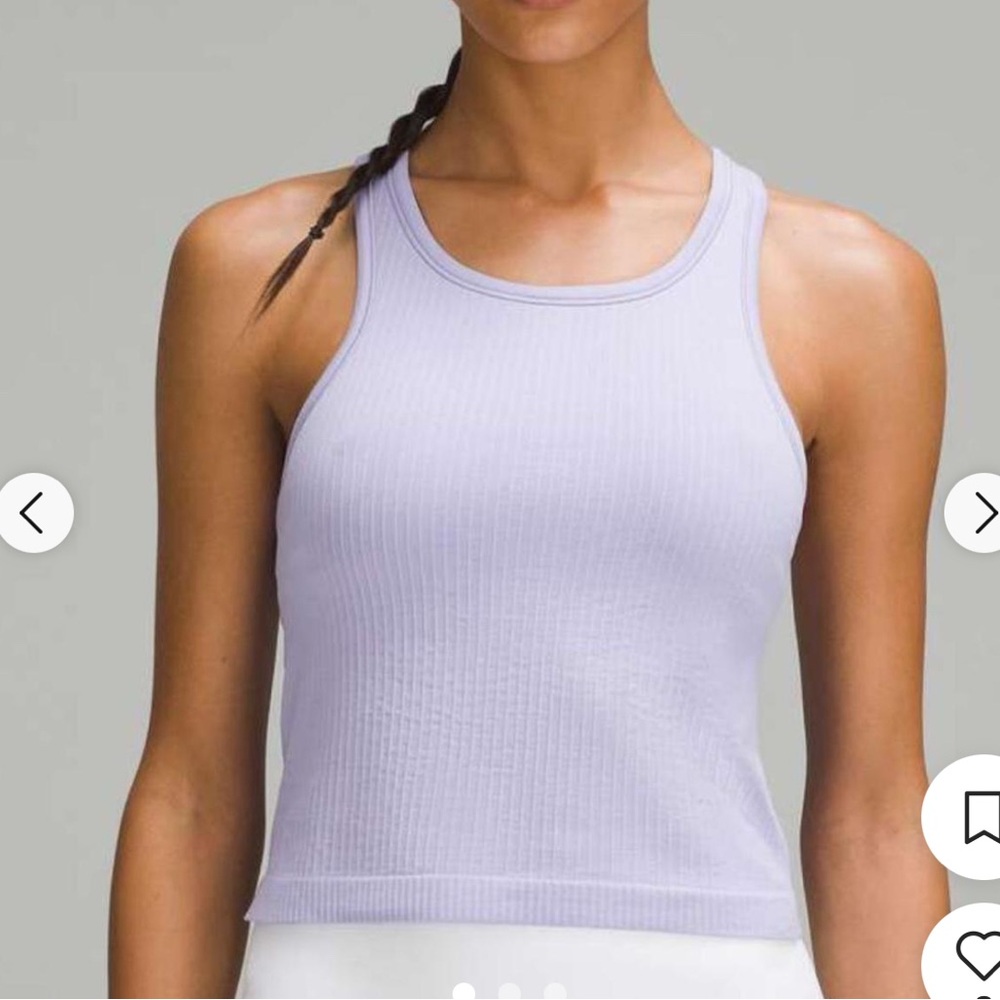 Lululemon “ebb to street” cropped tank